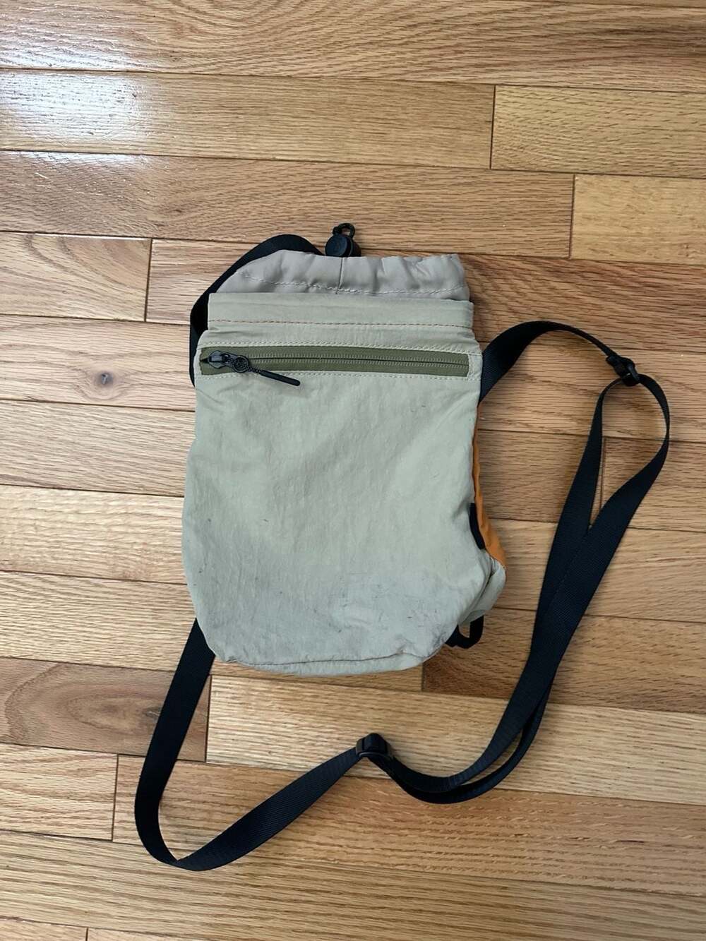 Lululemon Drawstring Crossbody Bag Tan/Orange